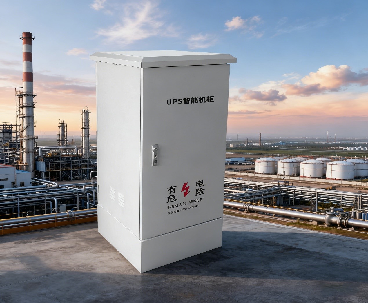 园区UPS智能机柜一体化供电与运维解决方案，户外机柜，安防UPS机柜,一体化UPS智能机柜